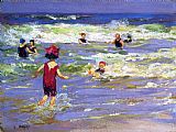 Edward Henry Potthast Canvas Paintings - Little Sea Bather